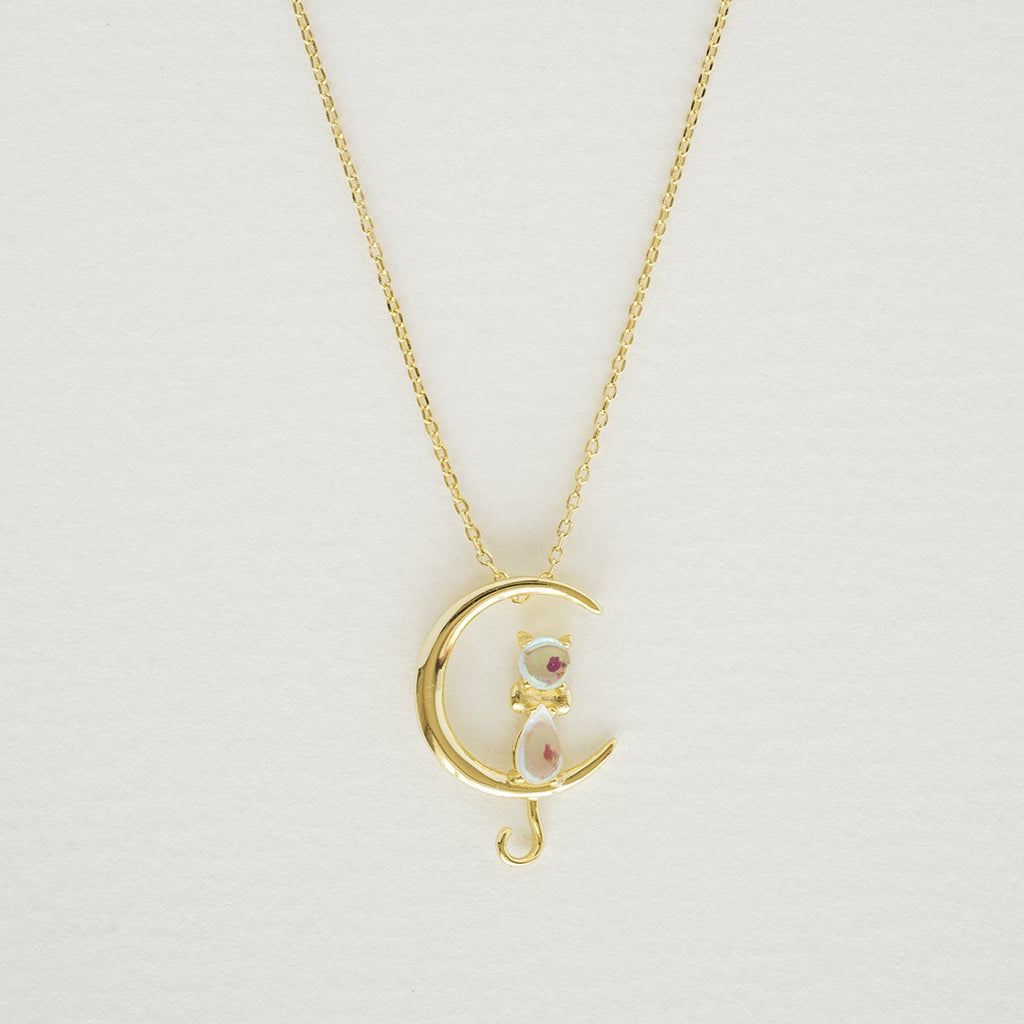 Moon Cat Pedant Necklace