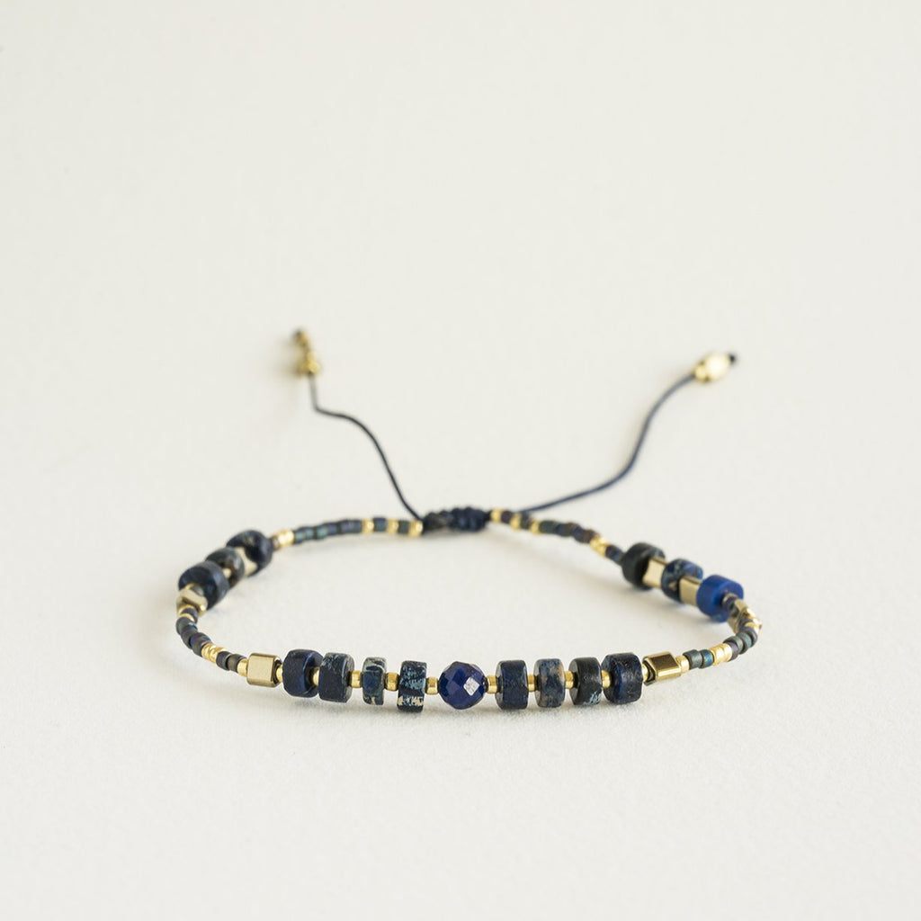 Natural Lapis Energy Navy Blue Bracelet 