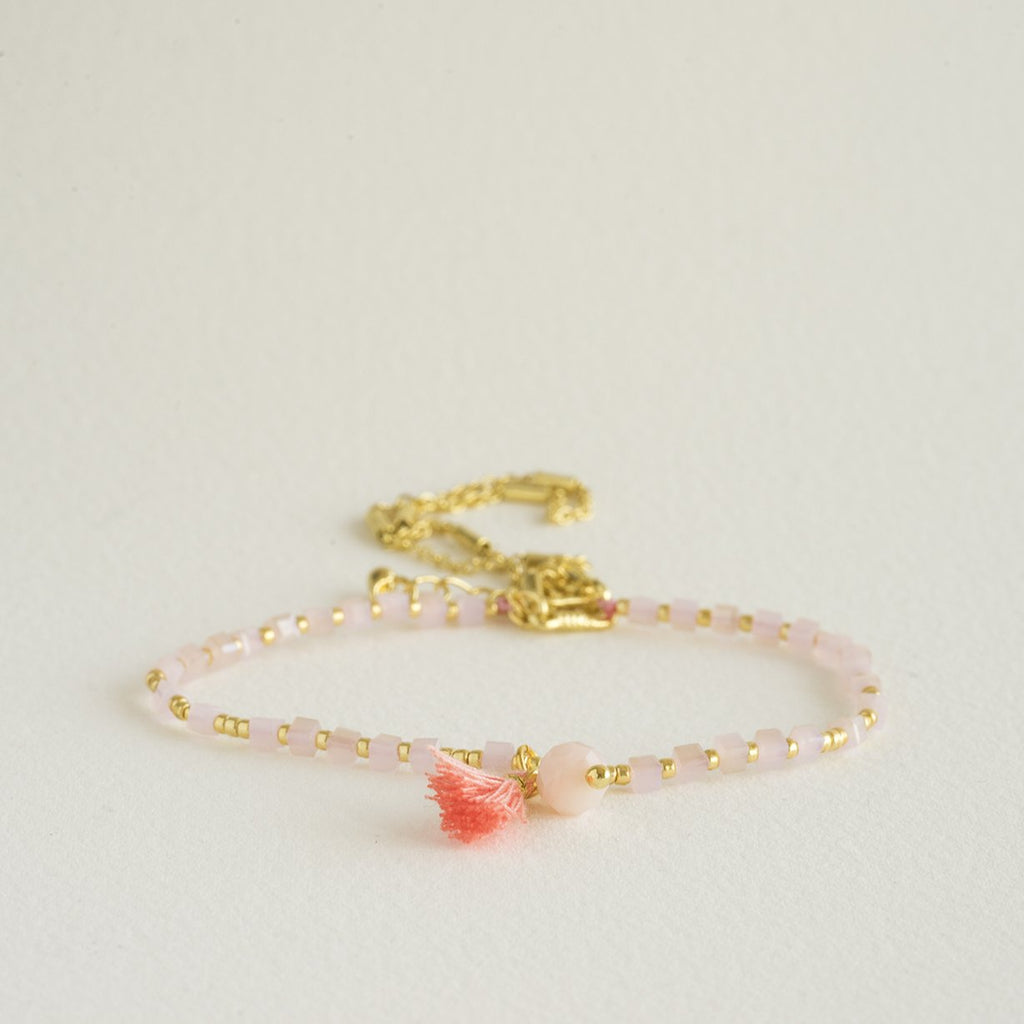 Natural Rose Opal Energy Pink Bracelet 