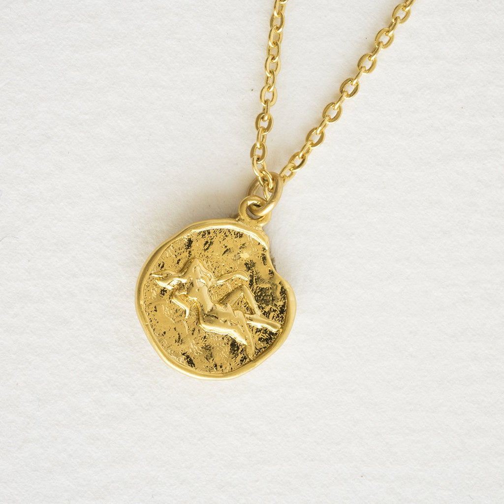 Vintage Design Zodiac Coin Necklace